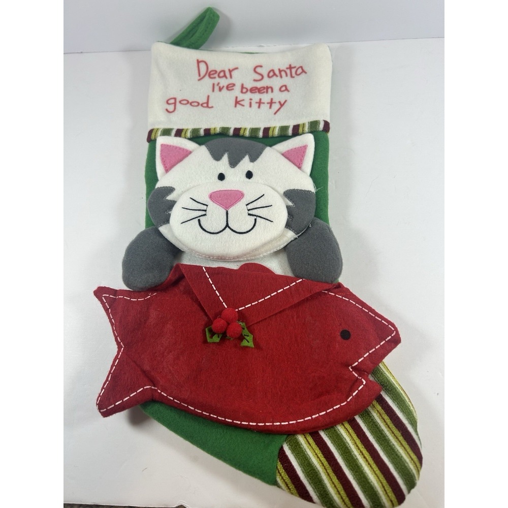 Stocking For Your Cat "DEAR SANTA, I'VE BEEN A GOOD KITTY" CHRISTMAS Stocking